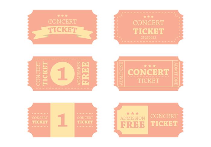 Vintage Concert Ticket Vector