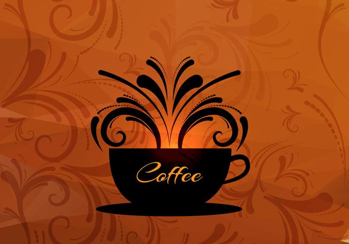 Coffee cup vector background