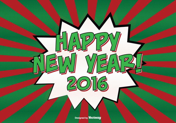 Comic Style New Year Background Illustration vector