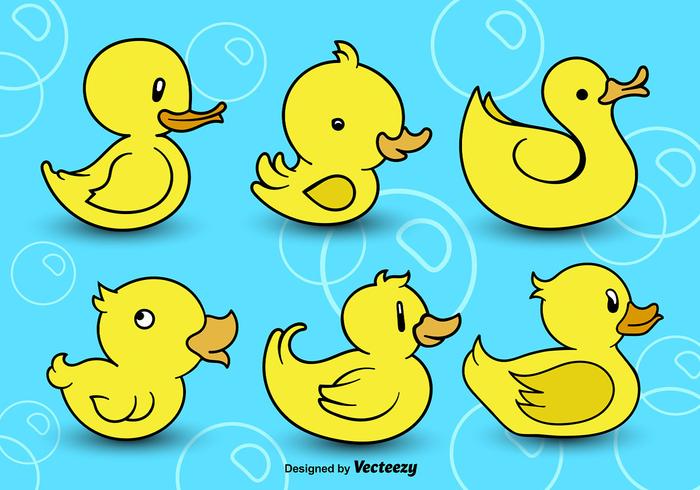 Rubber ducks vector