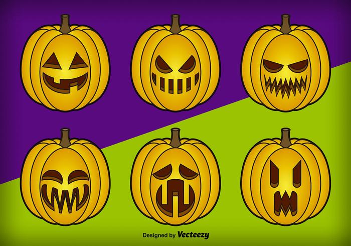 Calabazas de dibujos animados vector