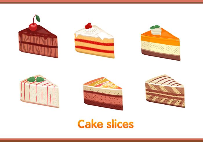 Cake slice vectors Cake slice vectors