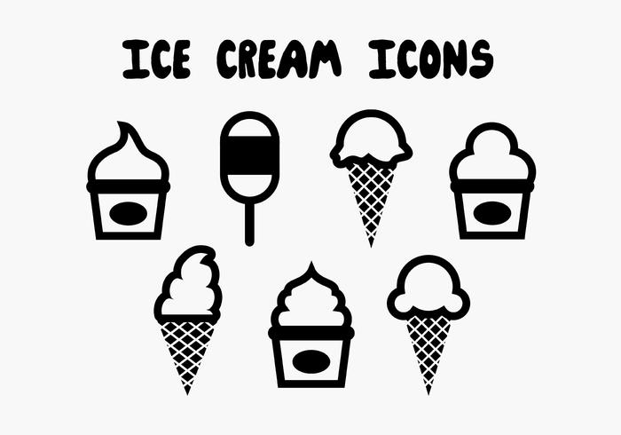 Libre de helados iconos de vectores