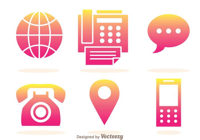 Phone Gradation Icons vector