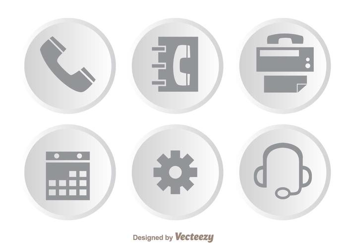 Costumer Service Gray Icons vector