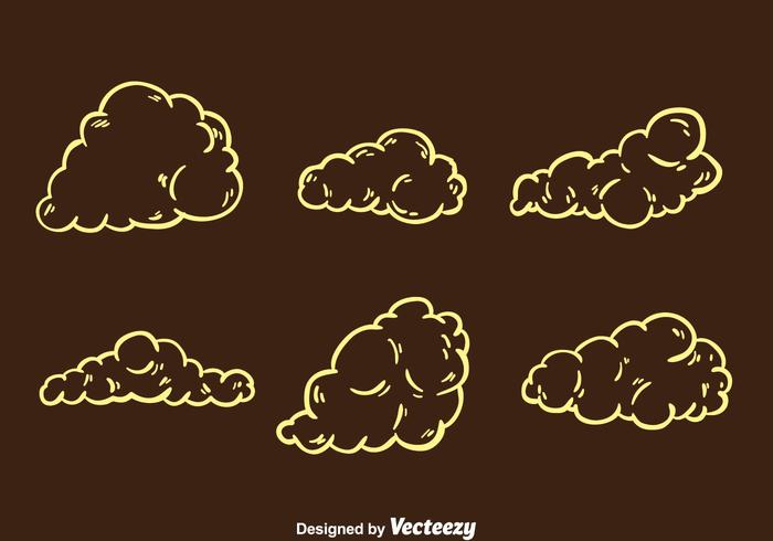 Dust Cloud Cartoon Effect Vectors