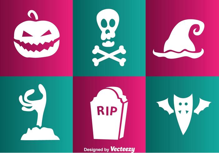 Vector Halloween White Icons