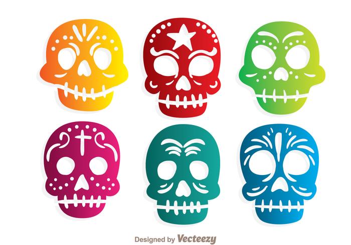 Colorful Ornamental Skulll Vectors Colorful Ornamental Skulll Vectors