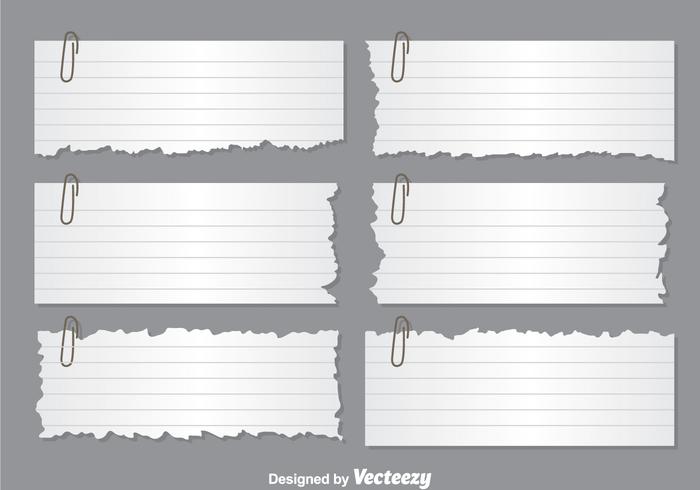 Ripped Paper Note Vectors