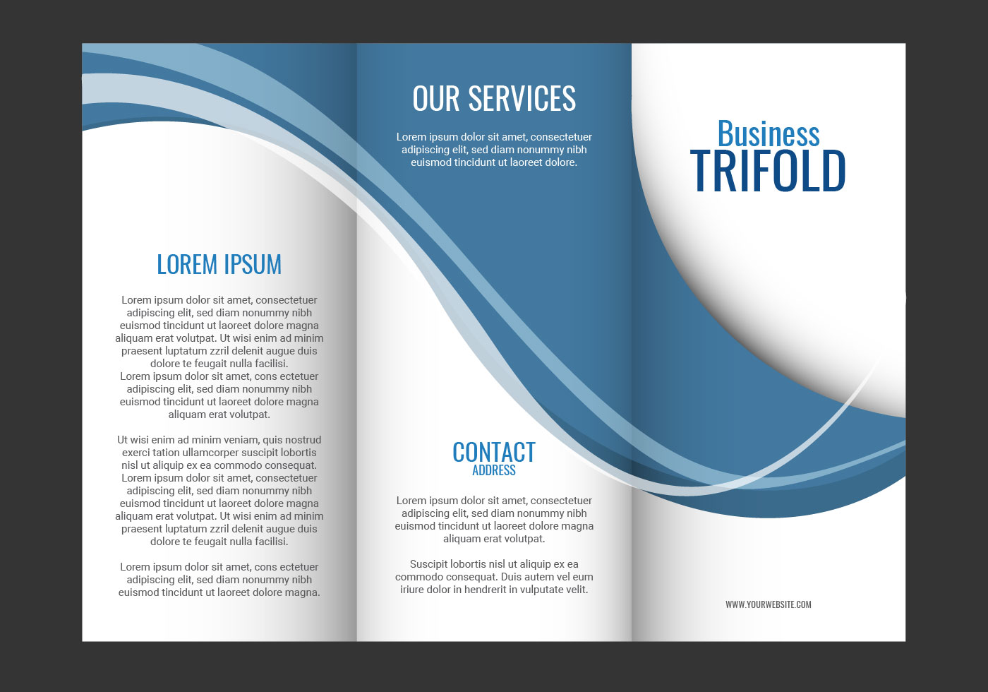 free-vector-black-and-white-geometrical-business-brochure