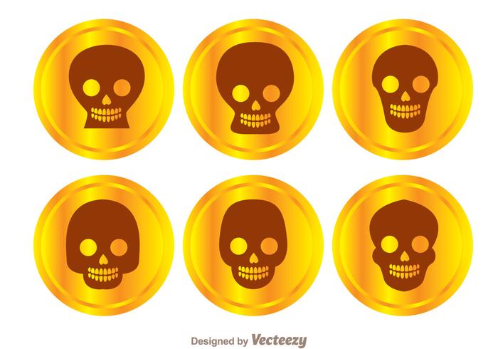 Gold Coin Skull Vectors