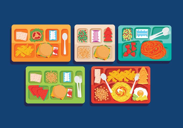 School Lunch Vectors School Lunch Vectors