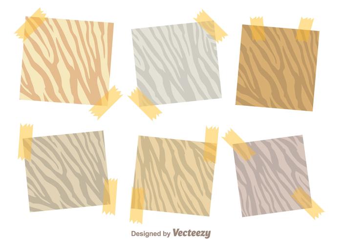 Sticky Note Zebra Print Vectors