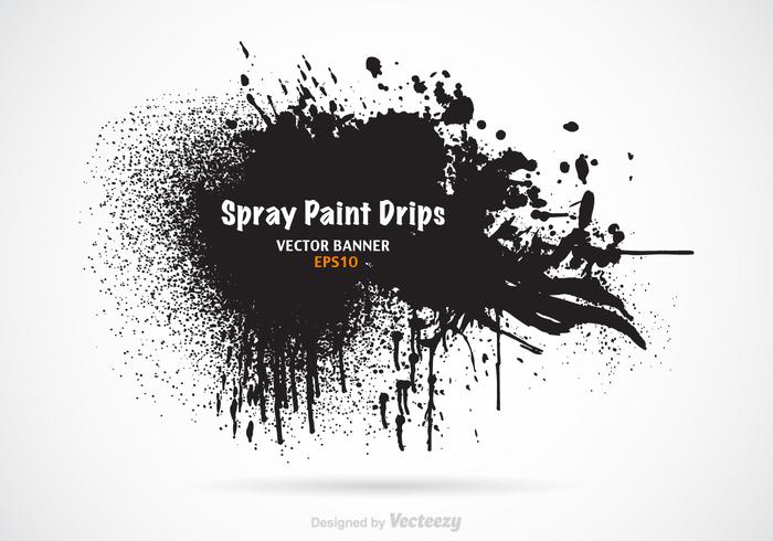 Spray Paint Drips Vector Banner