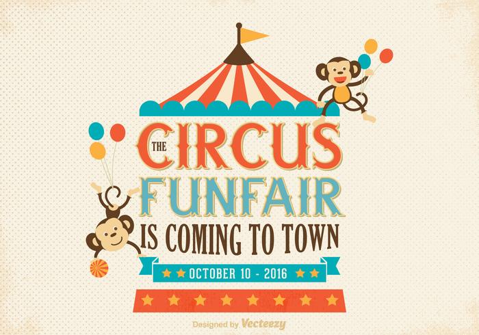 Vector de cartel de Old Circus