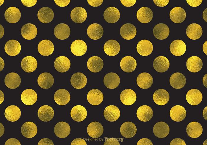 Golden Polka Dot Pattern vector