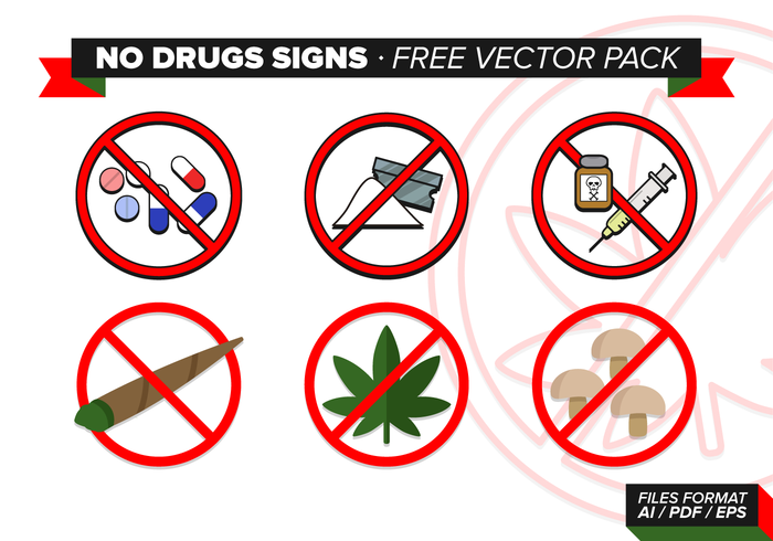 No Drug Signs Free Vector Pack No Drug Signs Free Vector Pack