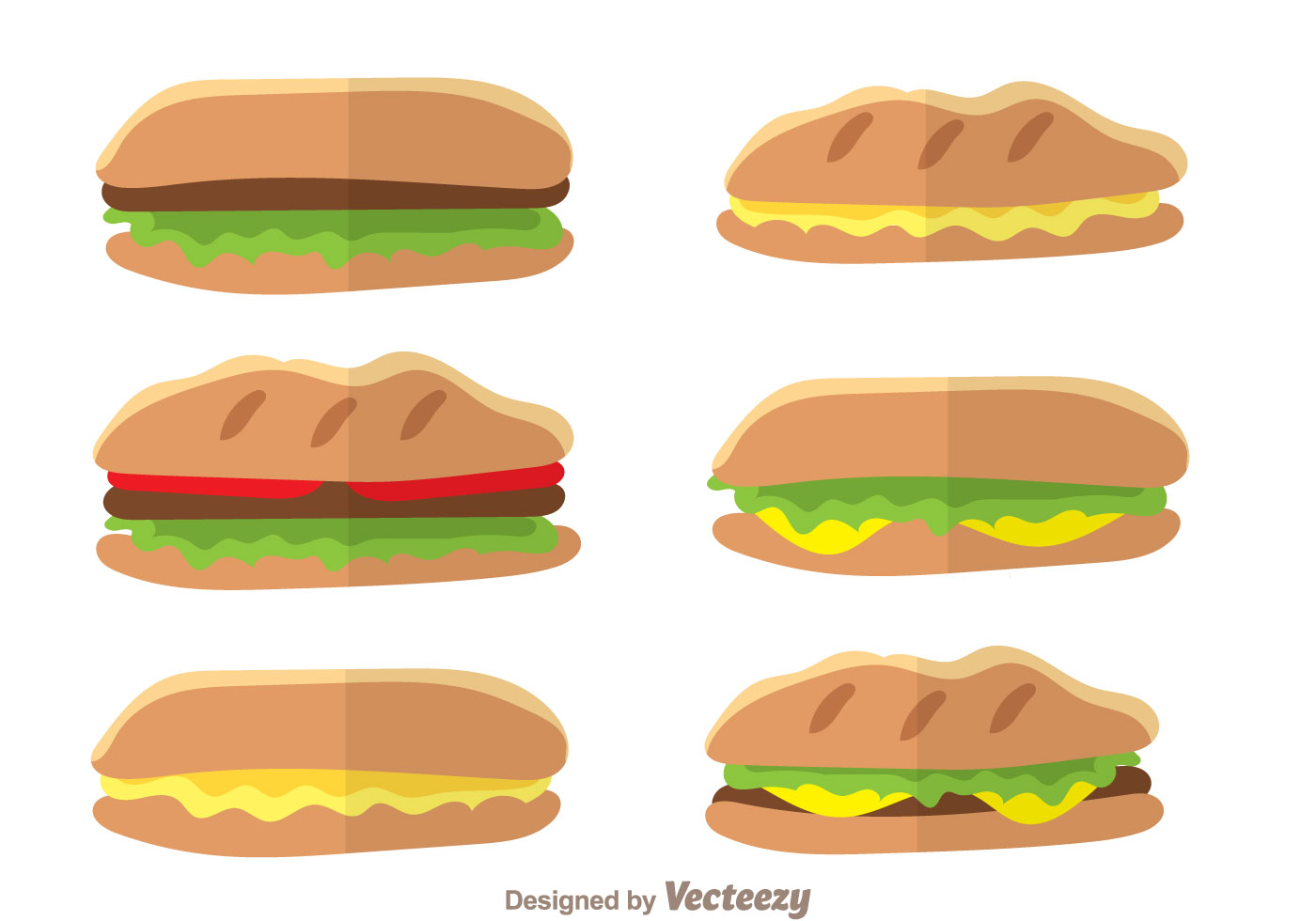 Panini Sandwich Vectors 97567 Vector Art at Vecteezy
