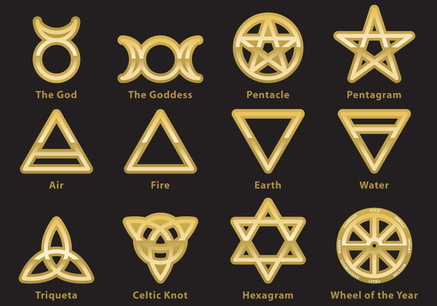 Wiccan Symbol Vectors 97571 Vector Art At Vecteezy