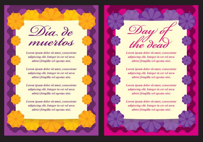 Día De Los Muertos Tarjetas vector