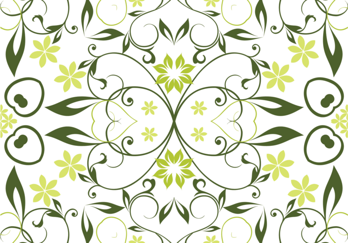 Fondo floral verde del vector inconsútil