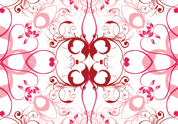 Pink vector floral background