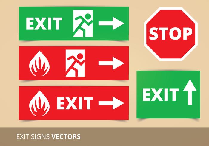 Exit Sign Vectors