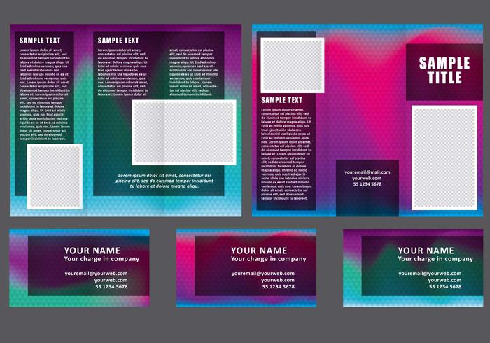 Dark Fold Brochure Vectors