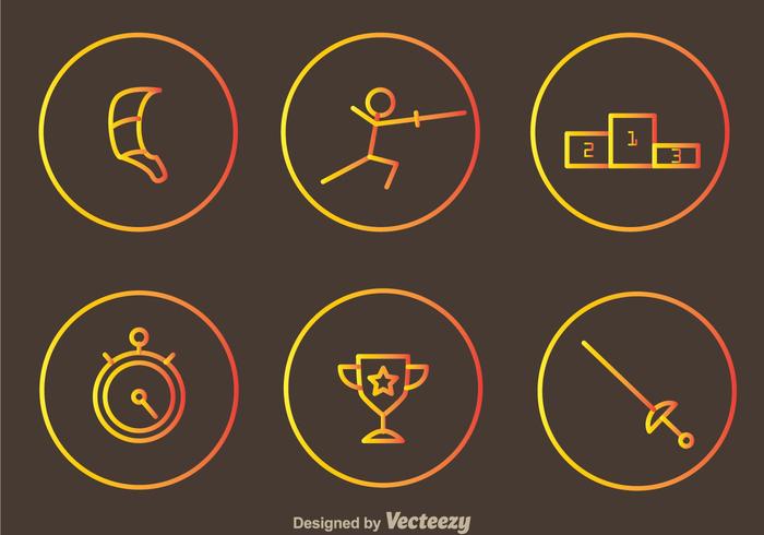 Fencing Vector Icons