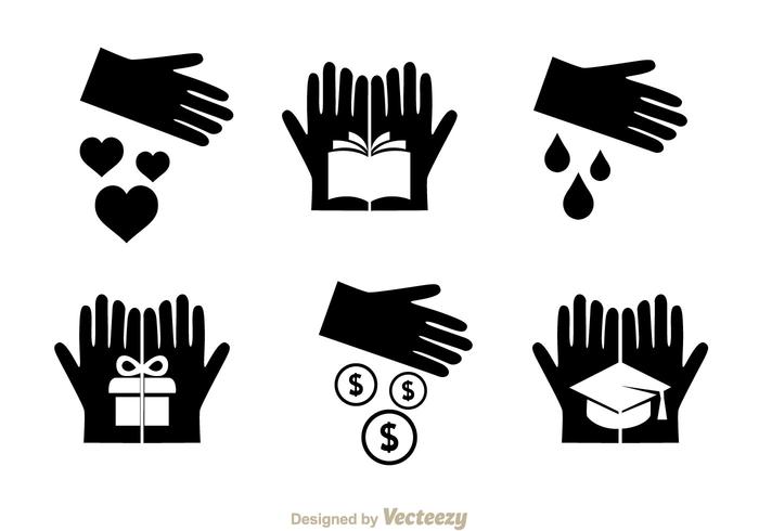 Vector Donate Black Icons