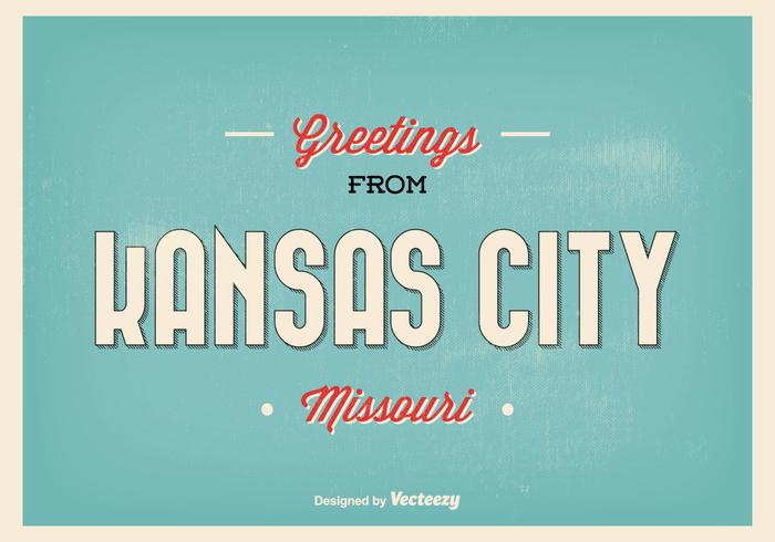 Kansas City Missouri Greeting Illustration vector