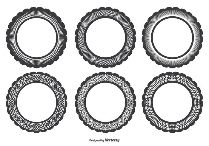 Decorative Badge Shape Set vector