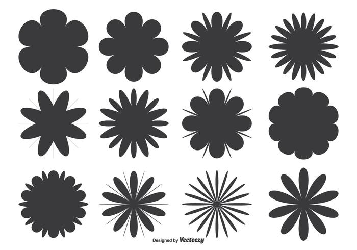 Assorted Flower Shape Set vector