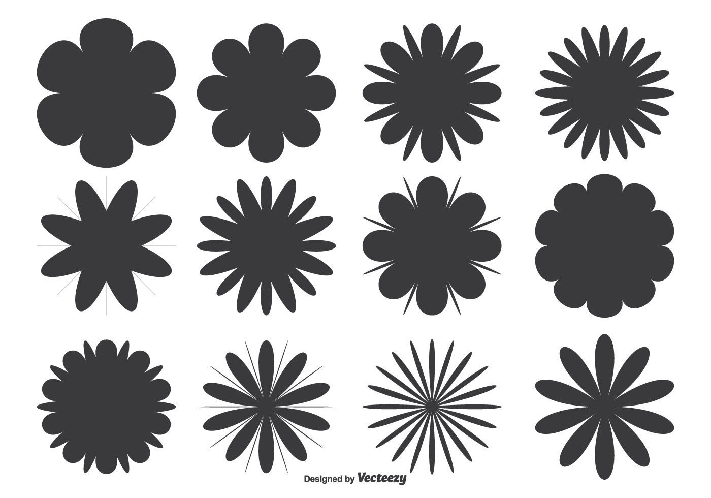 Free 233 Simple Flower Outline Svg SVG PNG EPS DXF File