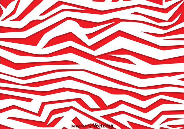 Red And White Zebra Print Background vector