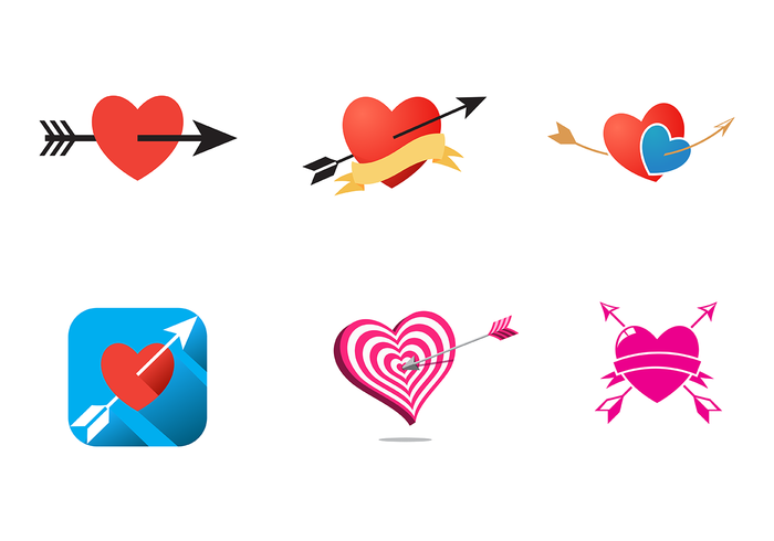 Free Arrow Through Heart Vector