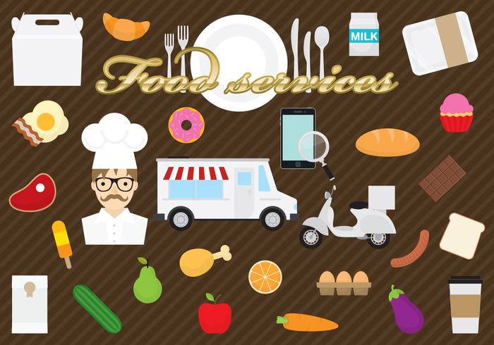 Servicios de comida vector