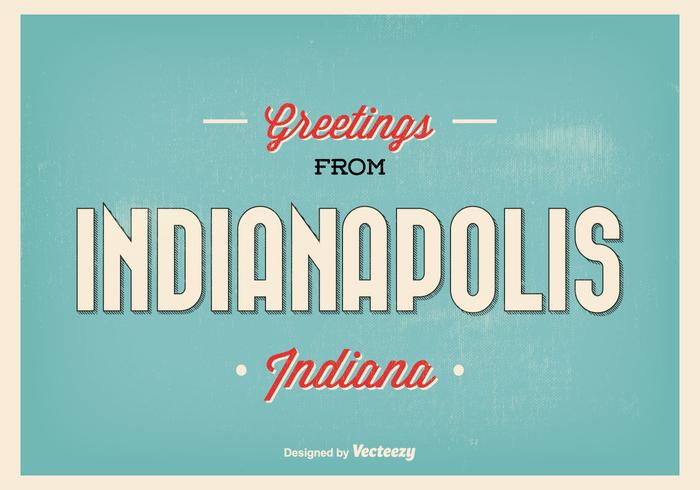 Indianápolis retro saludo ilustración vector