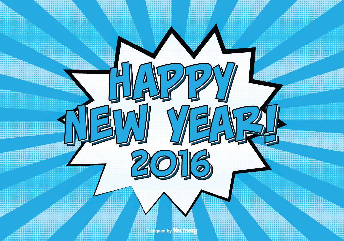 Comic Style Happy New Year Illustration 97721 Vector Art at Vecteezy