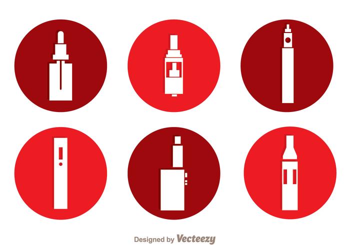 Vape Circle Icons vector