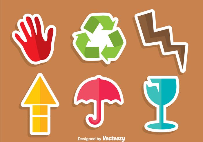 Fragile Colorful Sticker vector