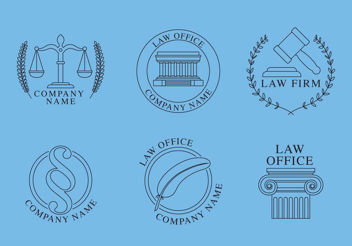 Logotipos de la oficina de abogados vector