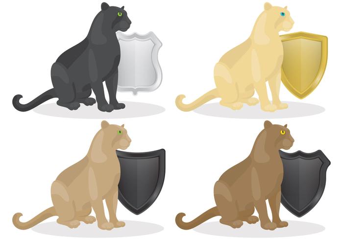 Cougar Mascot Vectors