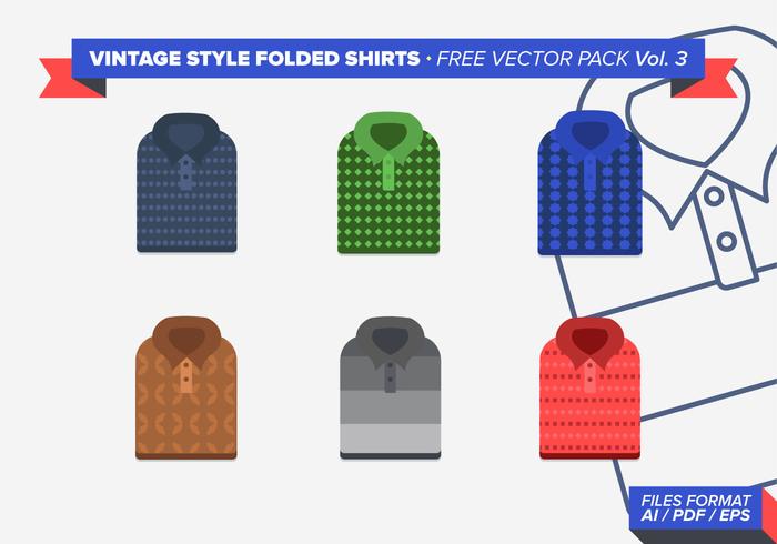 Vintage Folded Shirts Free Vector Pack Vol. 3 Vintage Folded Shirts Free Vector Pack Vol. 3