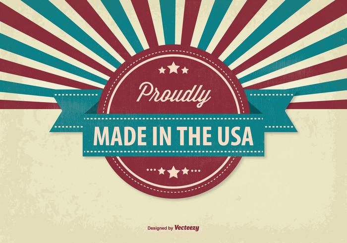 Retro Style Made in USA Illustration vector