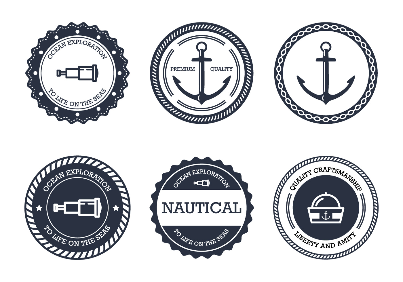 Nautical Badge - Download Free Vectors, Clipart Graphics 