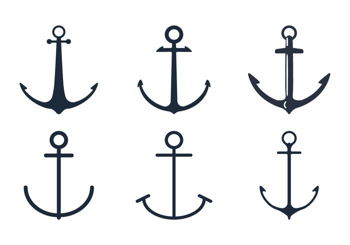 Anchor Icon Set vector