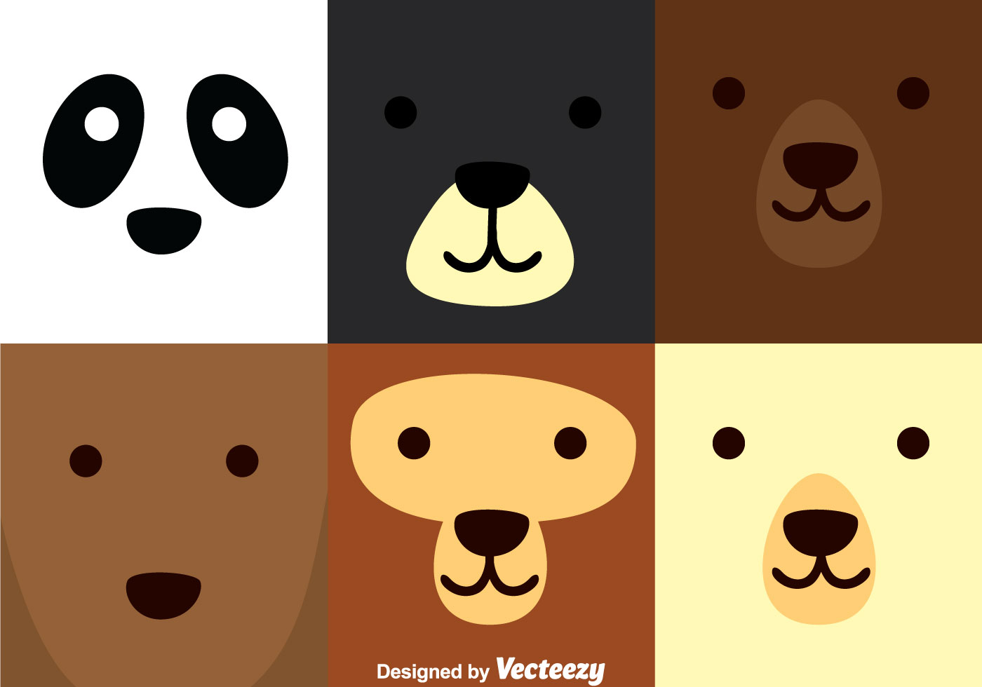 Bear Square Face - Download Free Vector Art, Stock Graphics & Images