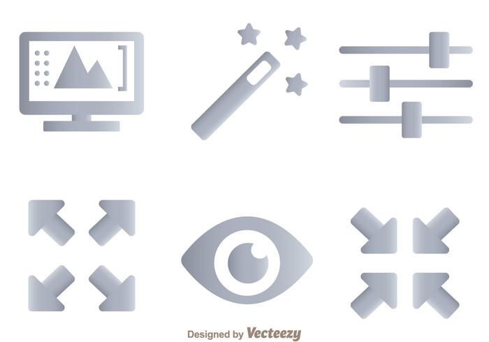 Iconos de herramientas de edición de fotos vector