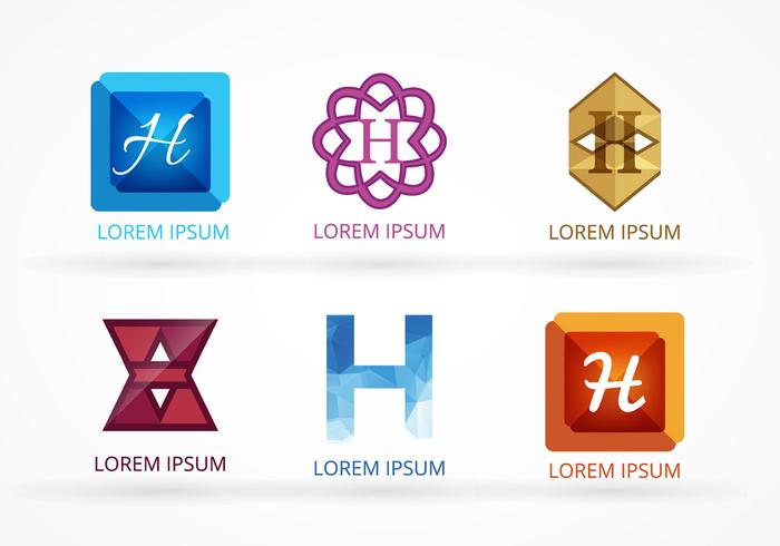 Set of vector hotel logos Set of vector hotel logos